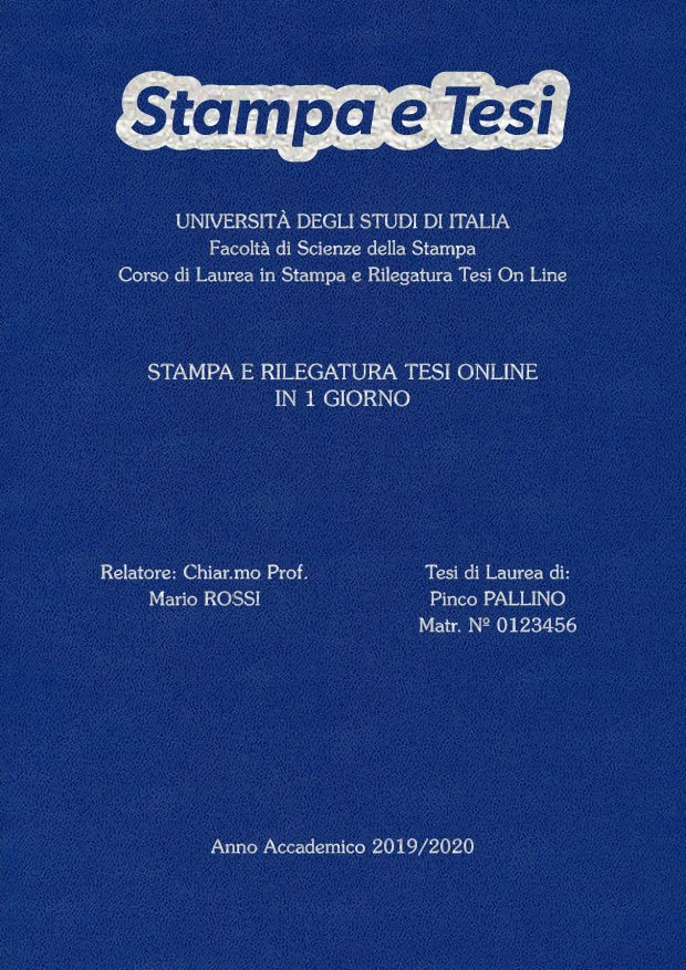 Similpelle Blu Chiaro Argento LAYOUT 3 - Logo in Alto - Souvenir 