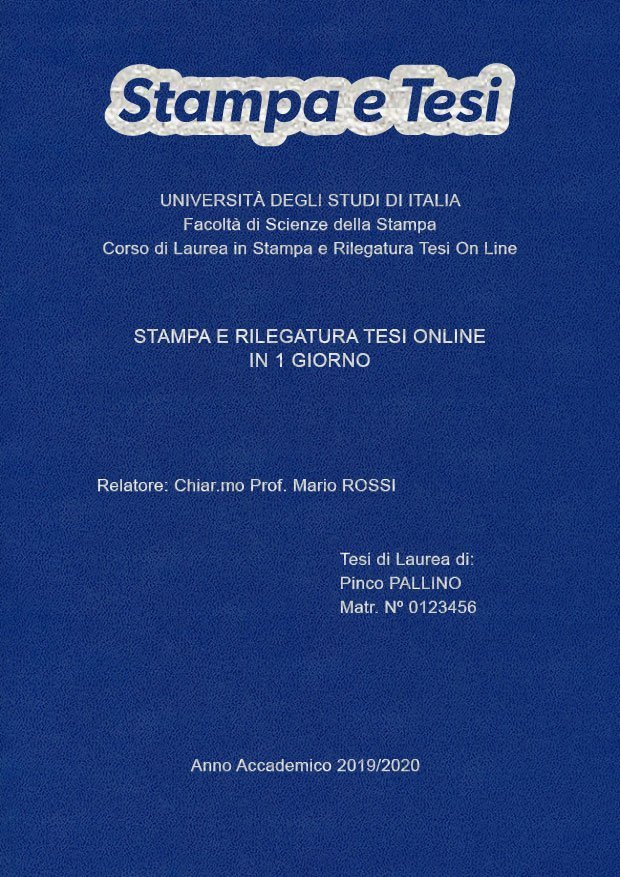 Similpelle Blu Chiaro Argento LAYOUT 2 - Logo in Alto - Arial