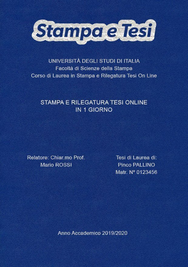 Similpelle Blu Chiaro Argento LAYOUT 3 - Logo in Alto - Arial