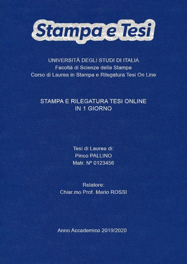 Similpelle Blu Chiaro Argento LAYOUT 4 - Logo in Alto - Arial