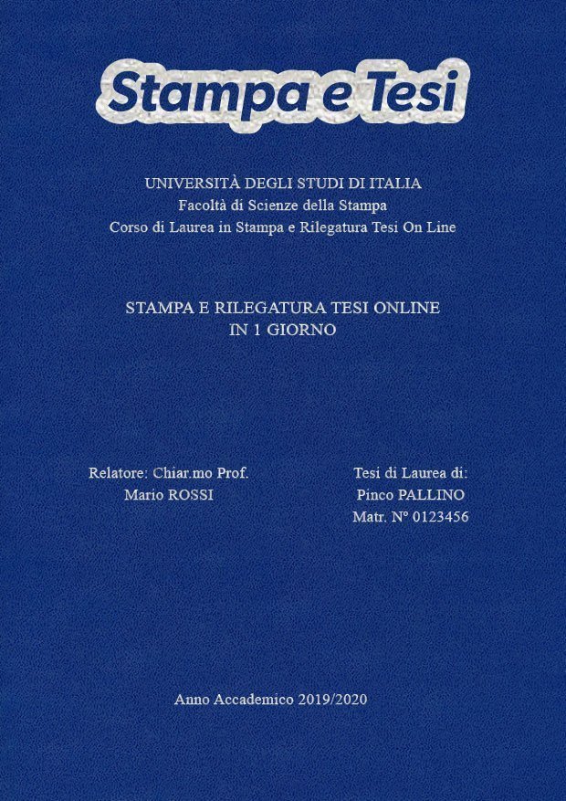 Similpelle Blu Chiaro Argento LAYOUT 3 - Logo in Alto - Times New Roman