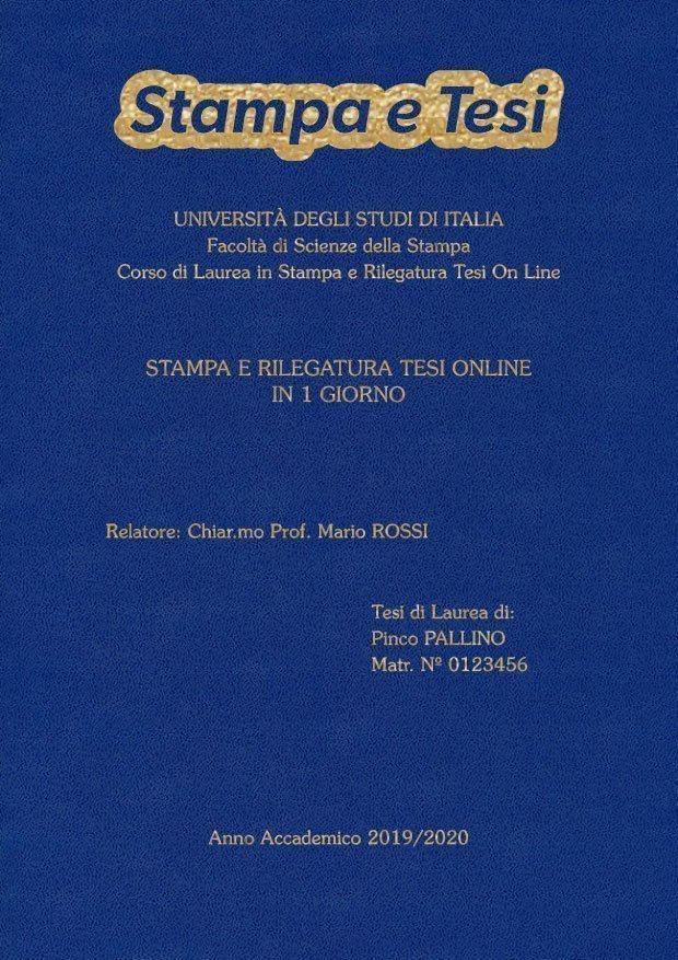 Similpelle Blu Chiaro Oro LAYOUT 2 - Logo in Alto - Souvenir 