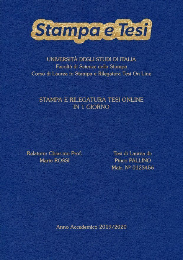 Similpelle Blu Chiaro Oro LAYOUT 3 - Logo in Alto - Souvenir 