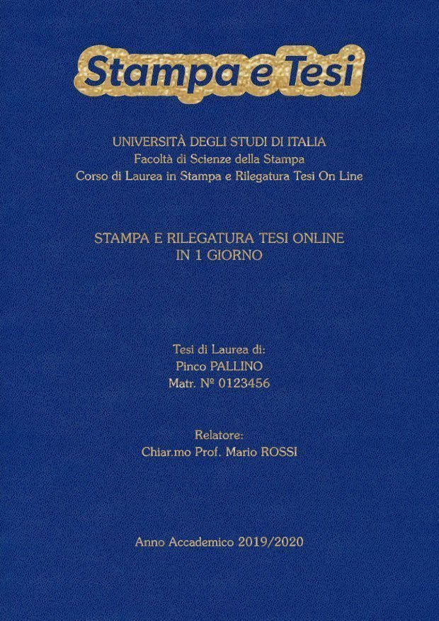 Similpelle Blu Chiaro Oro LAYOUT 4 - Logo in Alto - Souvenir 