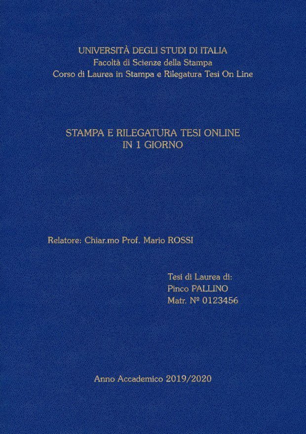 Similpelle Blu Chiaro Oro LAYOUT 2 - Senza Logo - Souvenir