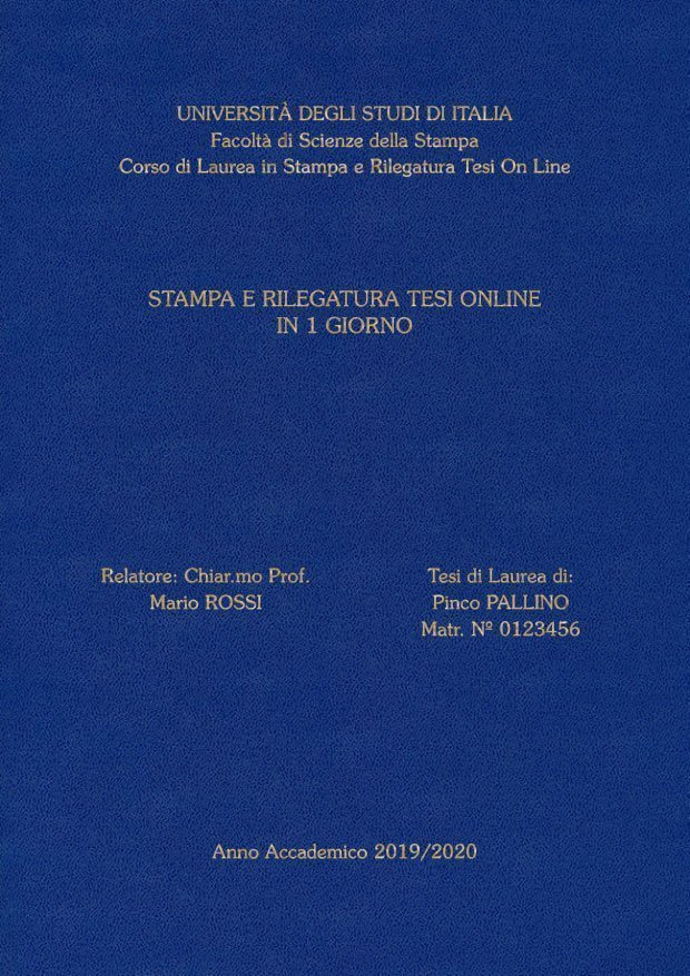 Similpelle Blu Chiaro Oro LAYOUT 3 - Senza Logo - Souvenir 