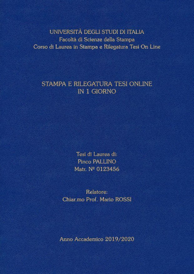 Similpelle Blu Chiaro Oro LAYOUT 4 - Senza Logo - Souvenir 