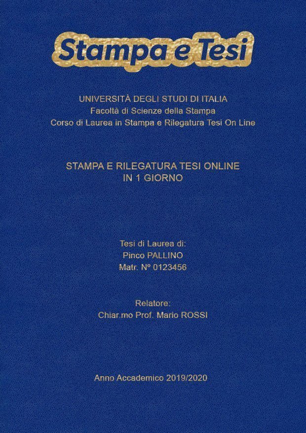 Similpelle Blu Chiaro Oro LAYOUT 4 - Logo in Alto - Arial