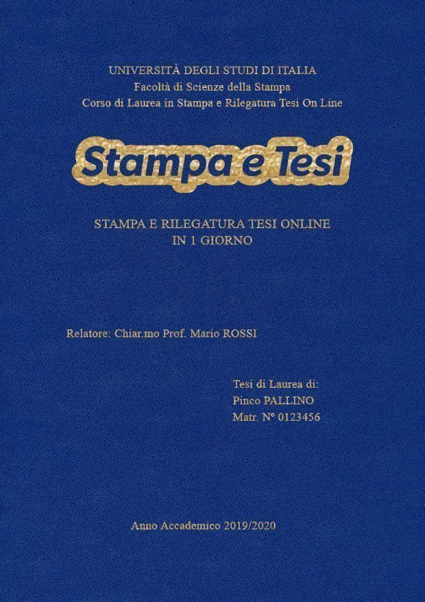 Similpelle Blu Chiaro Oro LAYOUT 2 - Logo Centrato - Times New Roman