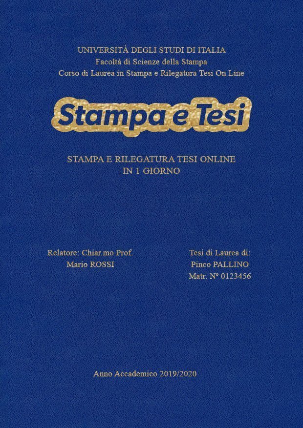 Similpelle Blu Chiaro Oro LAYOUT 3 - Logo Centrato - Times New Roman