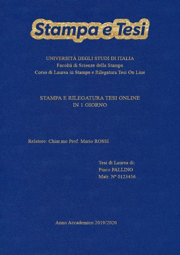 Similpelle Blu Chiaro Oro LAYOUT 2 - Logo in Alto - Times New Roman