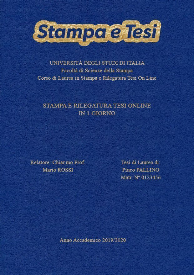 Similpelle Blu Chiaro Oro LAYOUT 3 - Logo in Alto - Times New Roman