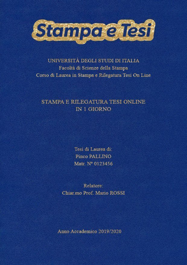 Similpelle Blu Chiaro Oro LAYOUT 4 - Logo in Alto - Times New Roman