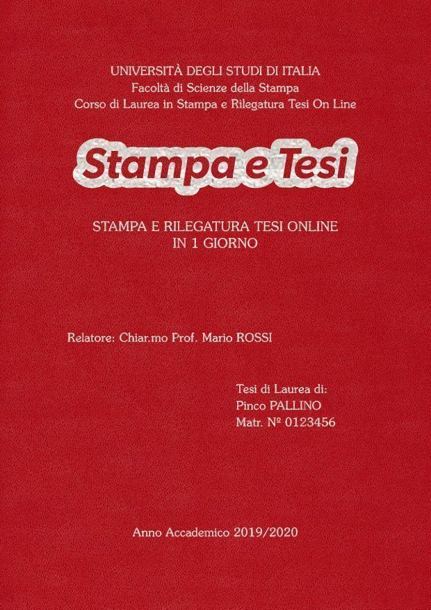 Similpelle Bordeaux Argento LAYOUT 2 - Logo Centrato - Souvenir