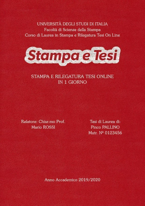 Similpelle Bordeaux Argento LAYOUT 3 - Logo Centrato - Souvenir 