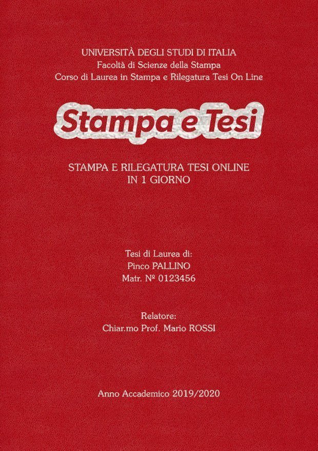 Similpelle Bordeaux Argento LAYOUT 4 - Logo Centrato - Souvenir 