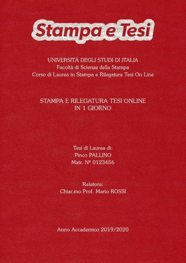 Similpelle Bordeaux Argento LAYOUT 4 - Logo in Alto - Souvenir 