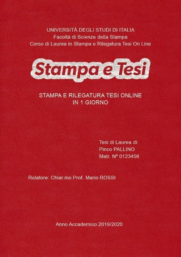 Similpelle Bordeaux Argento LAYOUT 1 - Logo Centrato - Arial