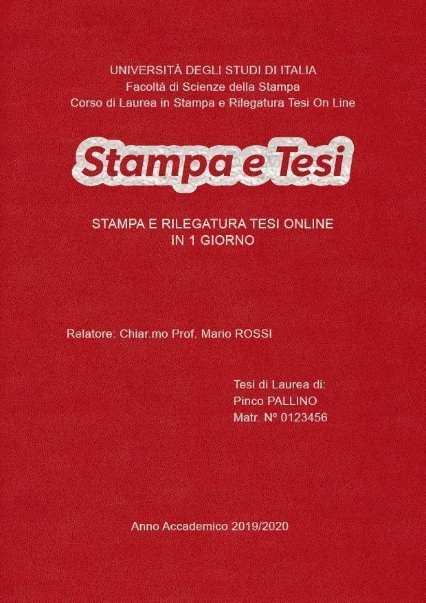 Similpelle Bordeaux Argento LAYOUT 2 - Logo Centrato - Arial