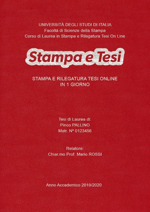 Similpelle Bordeaux Argento LAYOUT 4 - Logo Centrato - Arial