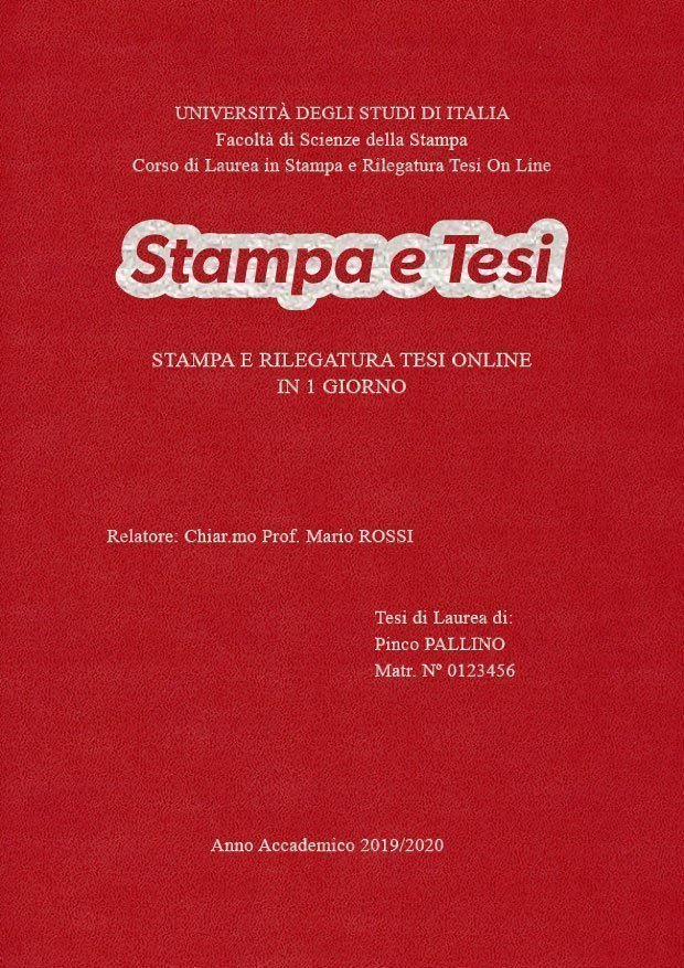 Similpelle Bordeaux Argento LAYOUT 2 - Logo Centrato - Times New Roman