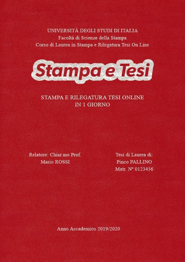 Similpelle Bordeaux Argento LAYOUT 3 - Logo Centrato - Times New Roman