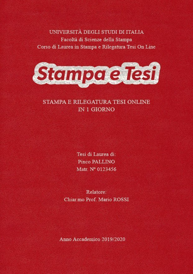 Similpelle Bordeaux Argento LAYOUT 4 - Logo Centrato - Times New Roman