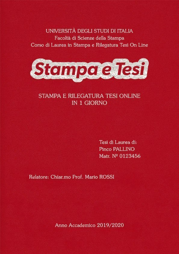 Similpelle Rosso Argento LAYOUT 1 - Logo Centrato - Souvenir 