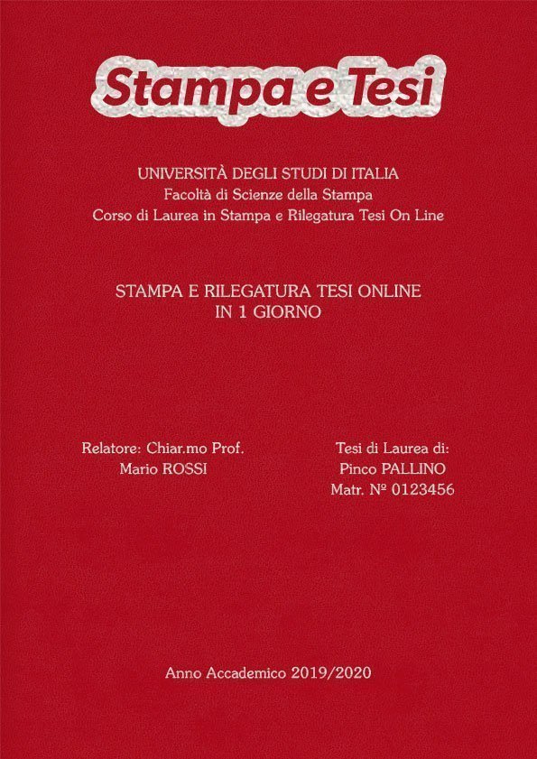 Similpelle Rosso Argento LAYOUT 3 - Logo in Alto - Souvenir 