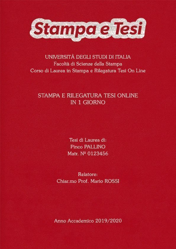 Similpelle Rosso Argento LAYOUT 4 - Logo in Alto - Souvenir 