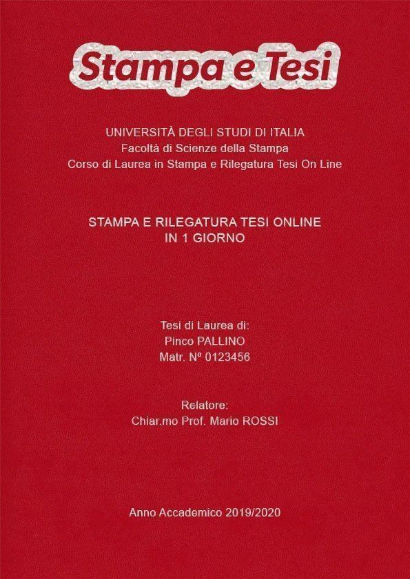 Similpelle Rosso Argento LAYOUT 4 - Logo in Alto - Arial