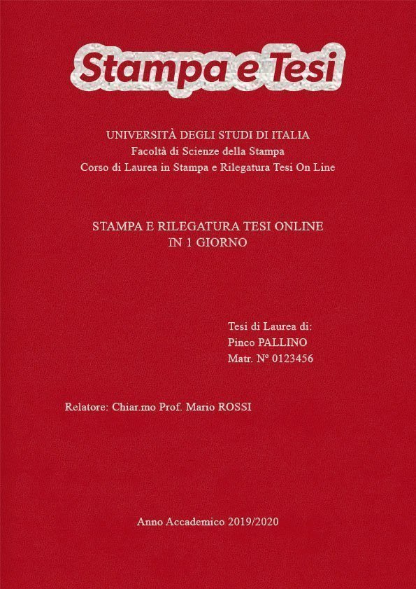 Similpelle Rosso Argento LAYOUT 1 - Logo in Alto - Times New Roman