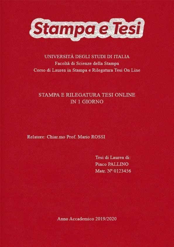 Similpelle Rosso Argento LAYOUT 2 - Logo in Alto - Times New Roman