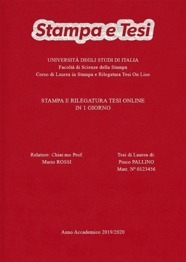 Similpelle Rosso Argento LAYOUT 3 - Logo in Alto - Times New Roman