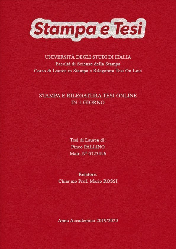 Similpelle Rosso Argento LAYOUT 4 - Logo in Alto - Times New Roman