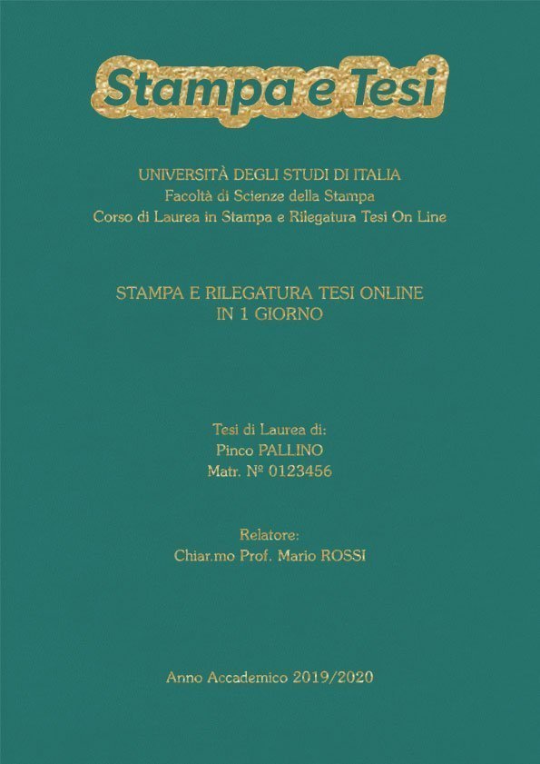 Similpelle Verde Acqua Oro LAYOUT 4 - Logo in Alto - Souvenir 