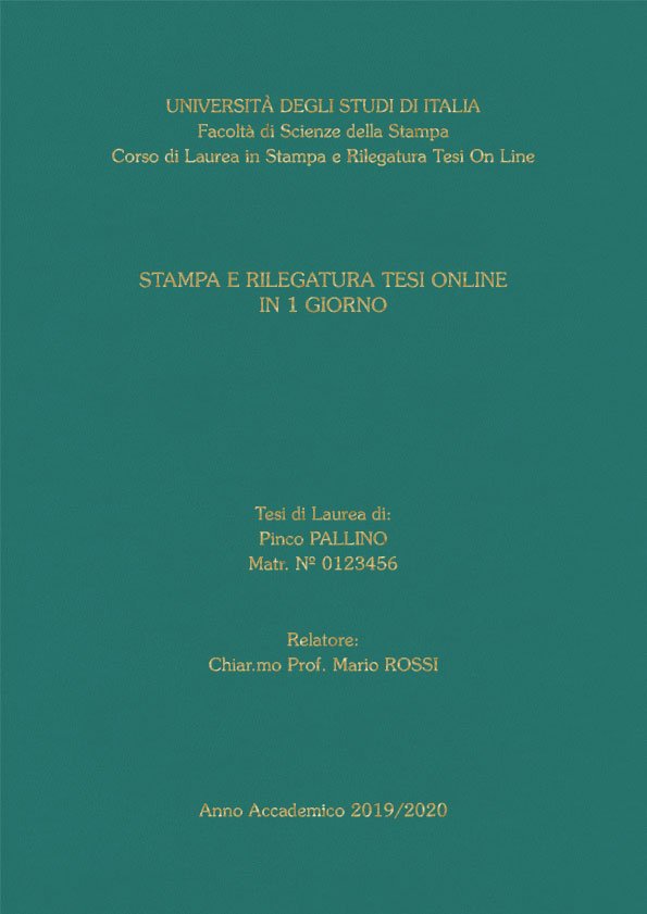 Similpelle Verde Acqua Oro LAYOUT 4 - Senza Logo - Souvenir 