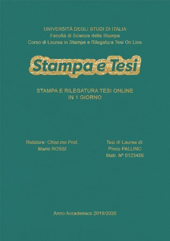 Similpelle Verde Acqua Oro LAYOUT 3 - Logo Centrato - Arial