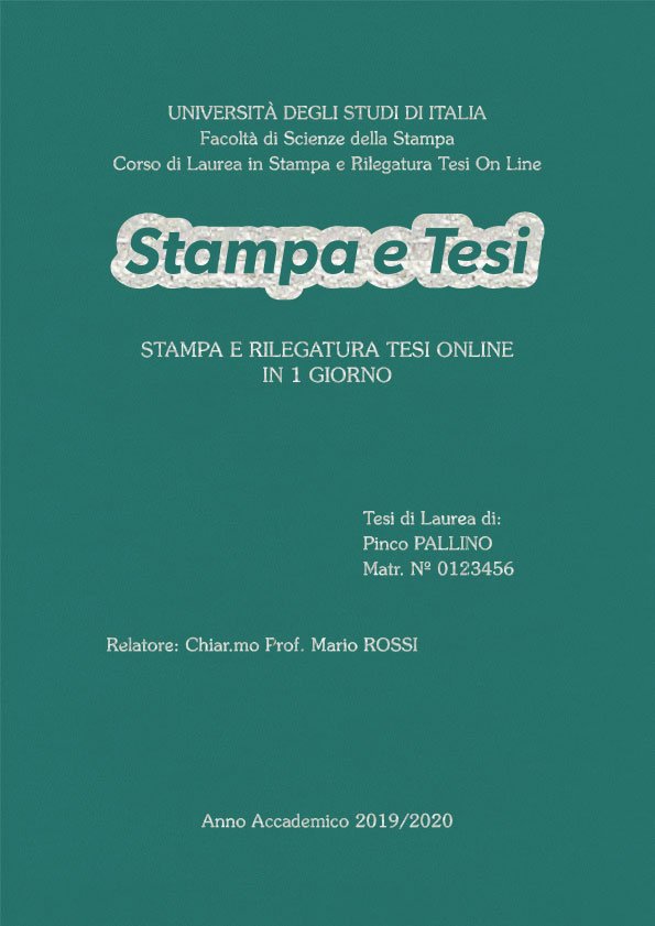 Similpelle Verde Acqua Argento LAYOUT 1 - Logo Centrato - Souvenir 