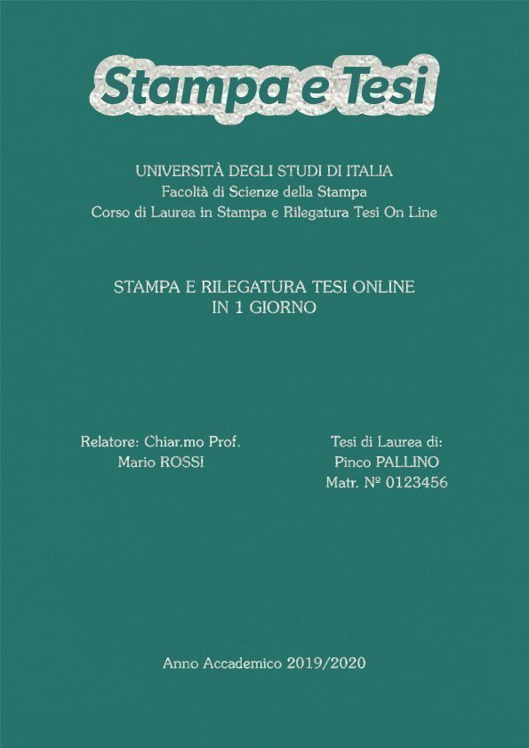 Similpelle Verde Acqua Argento LAYOUT 3 - Logo in Alto - Souvenir 