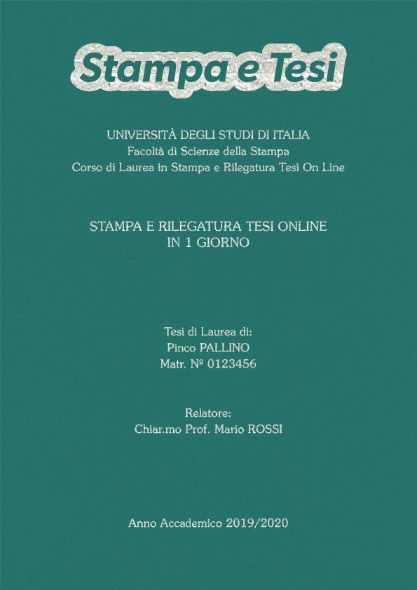 Similpelle Verde Acqua Argento LAYOUT 4 - Logo in Alto - Souvenir 