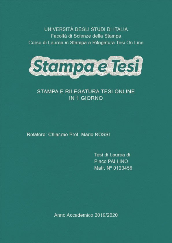 Similpelle Verde Acqua Argento LAYOUT 2 - Logo Centrato - Arial