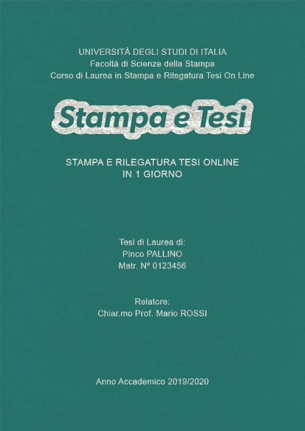 Similpelle Verde Acqua Argento LAYOUT 4 - Logo Centrato - Arial