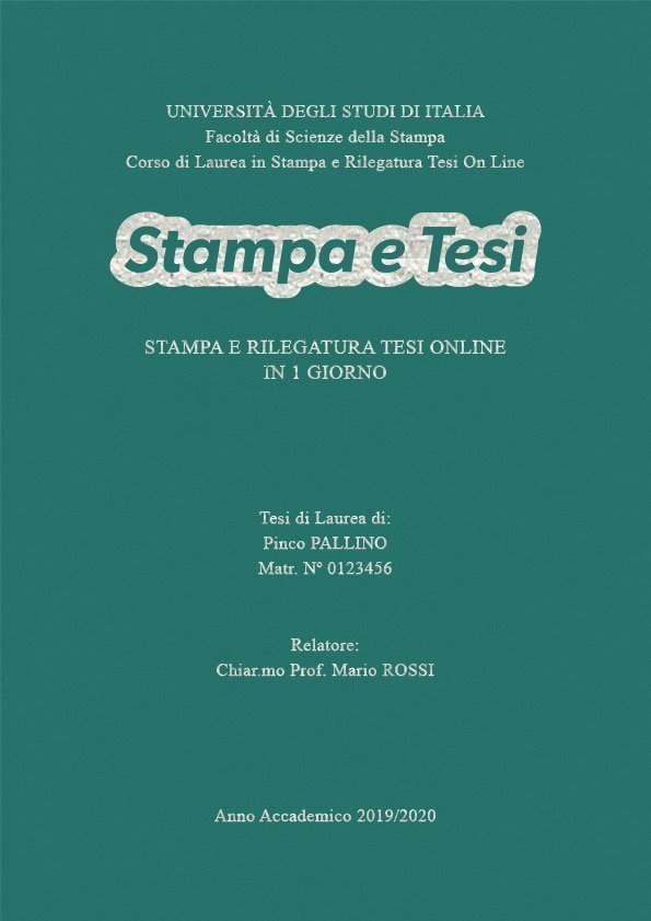 Similpelle Verde Acqua Argento LAYOUT 4 - Logo Centrato - Times New Roman