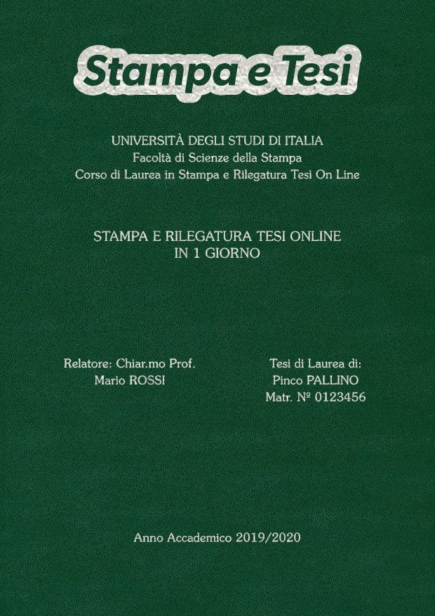 Similpelle Verde Argento LAYOUT 3 - Logo in Alto - Souvenir 