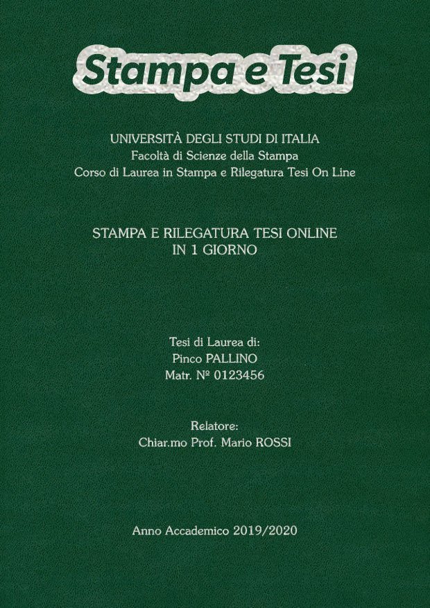 Similpelle Verde Argento LAYOUT 4 - Logo in Alto - Souvenir 