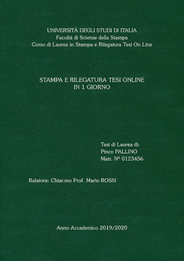 Similpelle Verde Argento LAYOUT 1 - Senza Logo - Souvenir