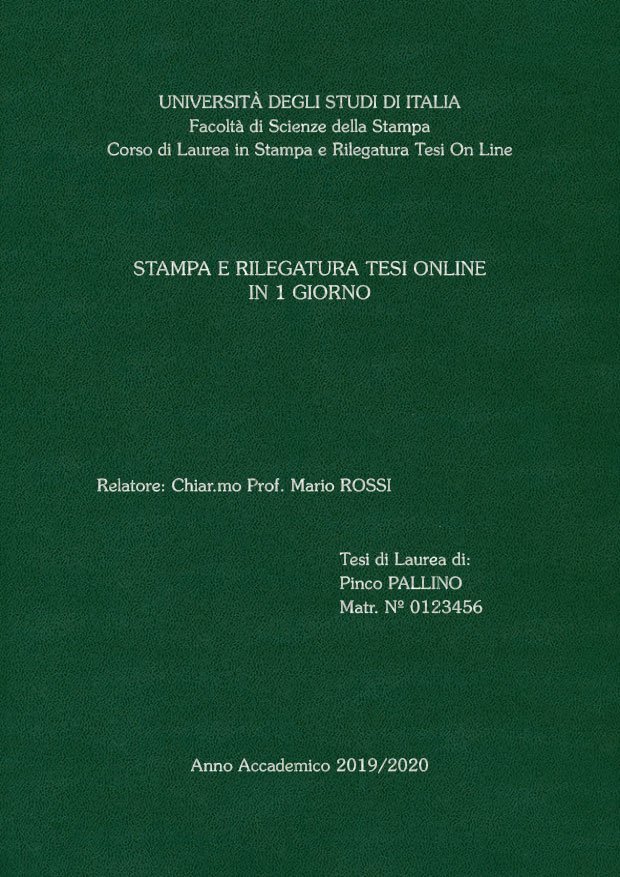 Similpelle Verde Argento LAYOUT 2 - Senza Logo - Souvenir