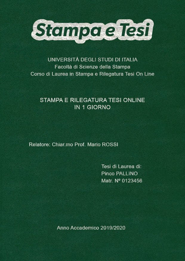 Similpelle Verde Argento LAYOUT 2 - Logo in Alto - Arial