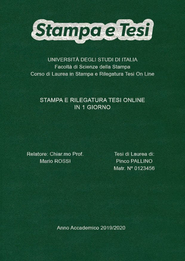 Similpelle Verde Argento LAYOUT 3 - Logo in Alto - Arial